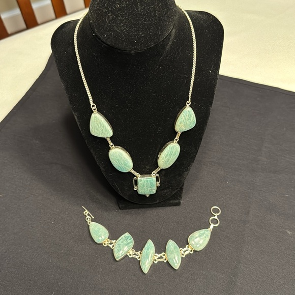 handcrafted Jewelry - (M) NWOT 925 SS Green Amazonite Necklace & bracelet